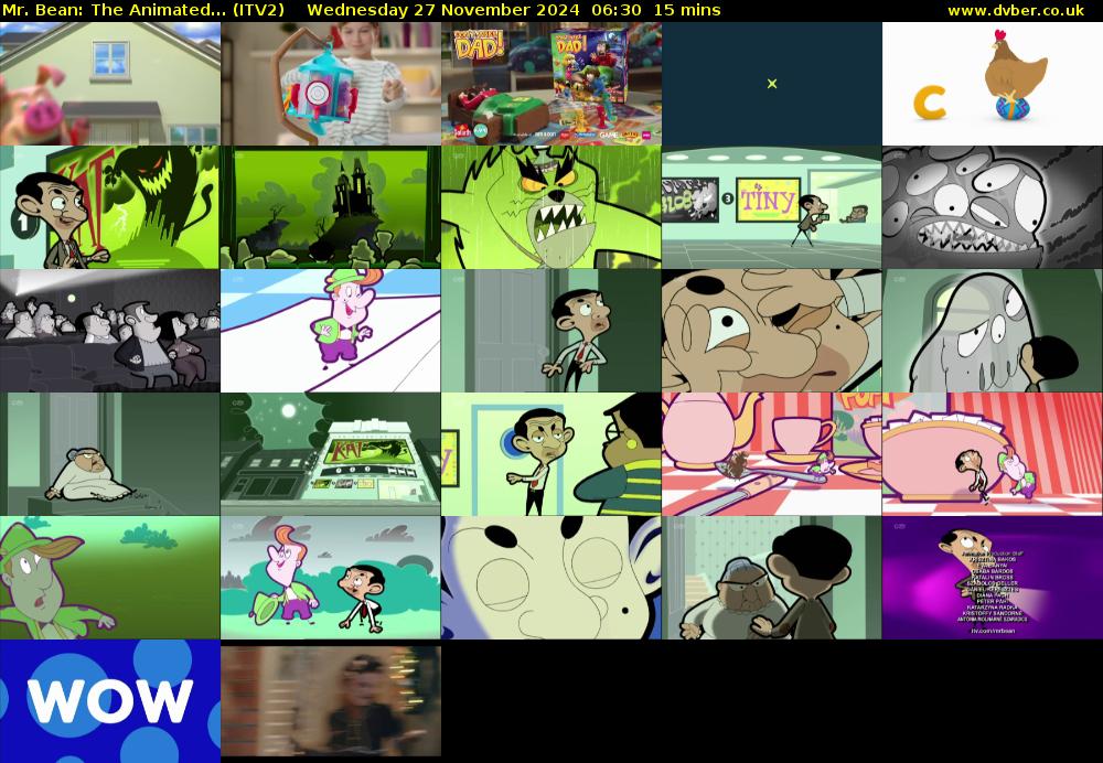 Mr. Bean: The Animated... (ITV2) Wednesday 27 November 2024 06:30 - 06:45