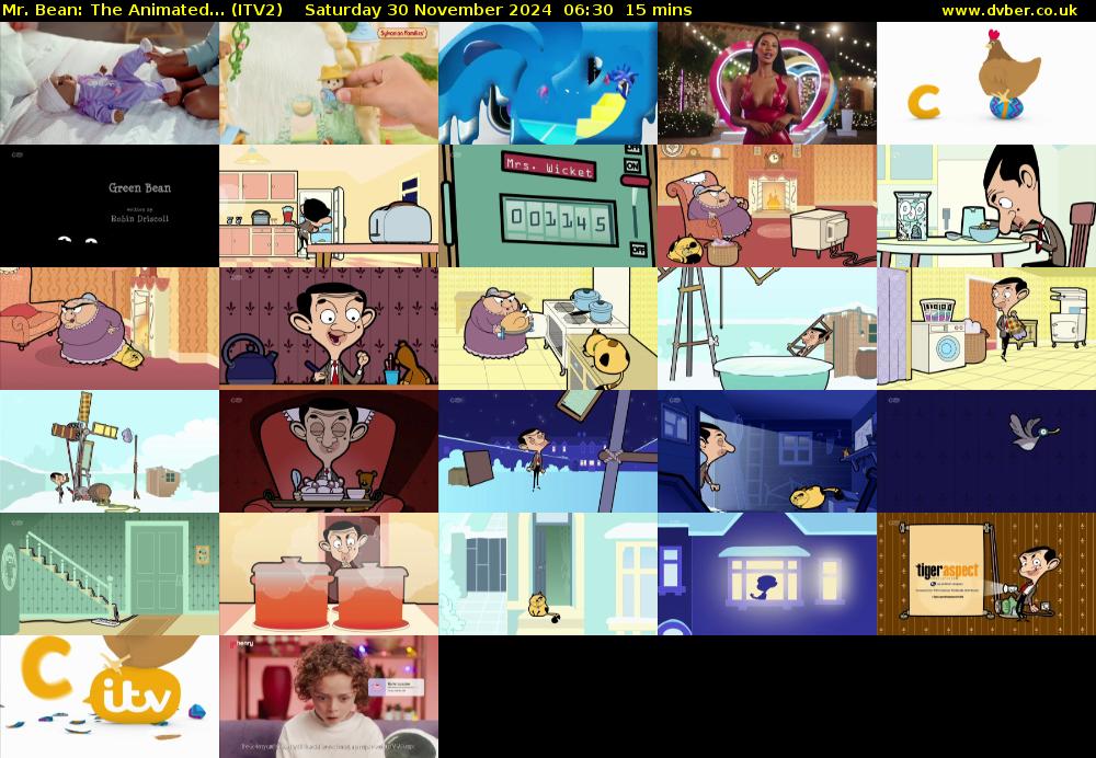 Mr. Bean: The Animated... (ITV2) Saturday 30 November 2024 06:30 - 06:45