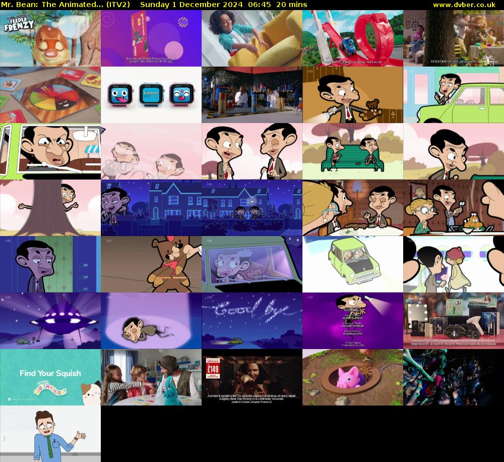 Mr. Bean: The Animated... (ITV2) Sunday 1 December 2024 06:45 - 07:05