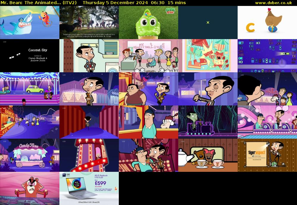 Mr. Bean: The Animated... (ITV2) Thursday 5 December 2024 06:30 - 06:45