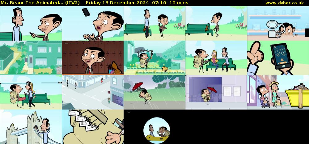 Mr. Bean: The Animated... (ITV2) Friday 13 December 2024 07:10 - 07:20