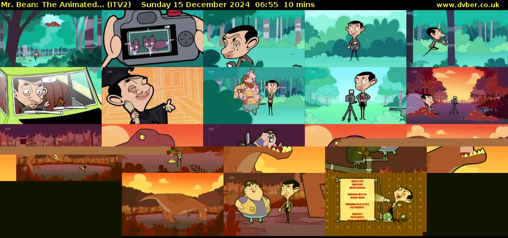 Mr. Bean: The Animated... (ITV2) Sunday 15 December 2024 06:55 - 07:05
