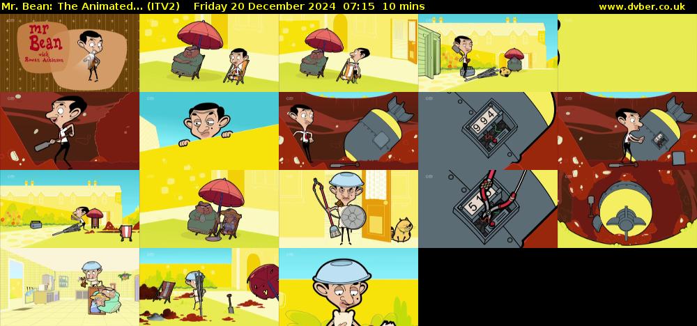 Mr. Bean: The Animated... (ITV2) Friday 20 December 2024 07:15 - 07:25