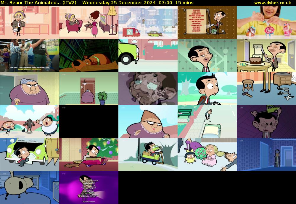 Mr. Bean: The Animated... (ITV2) Wednesday 25 December 2024 07:00 - 07:15