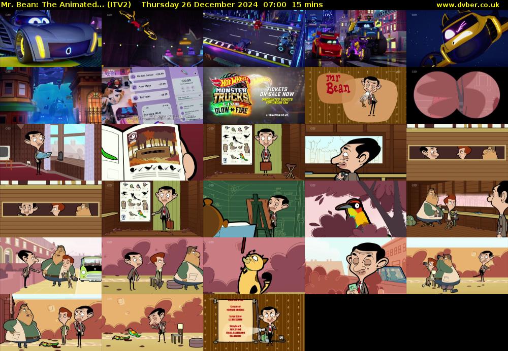 Mr. Bean: The Animated... (ITV2) Thursday 26 December 2024 07:00 - 07:15