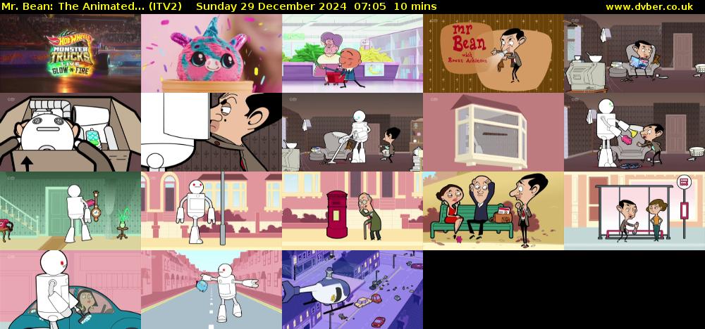 Mr. Bean: The Animated... (ITV2) Sunday 29 December 2024 07:05 - 07:15