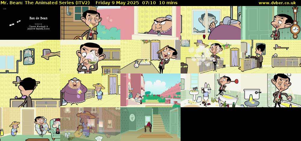 Mr. Bean: The Animated Series (ITV2) Friday 9 May 2025 07:10 - 07:20