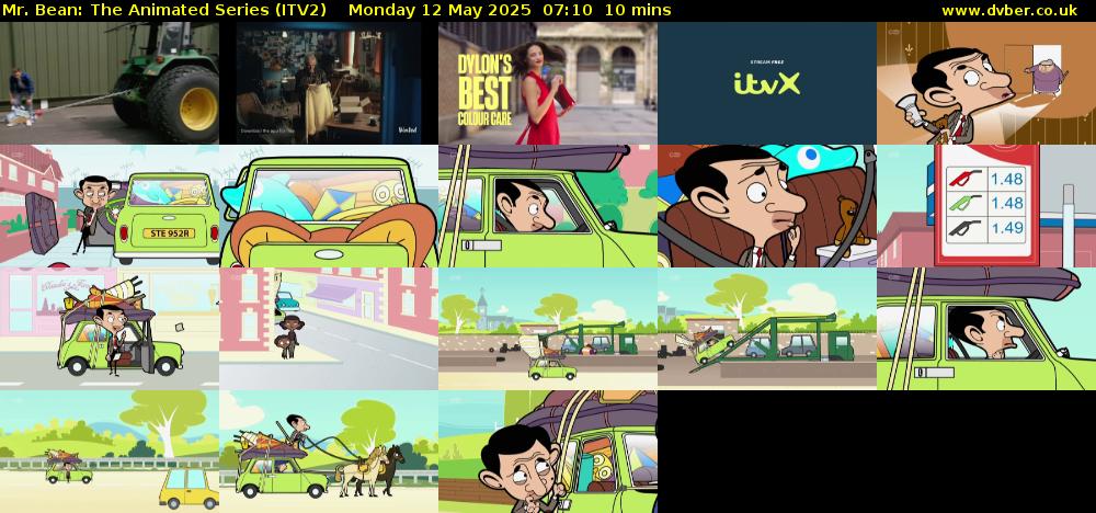 Mr. Bean: The Animated Series (ITV2) Monday 12 May 2025 07:10 - 07:20