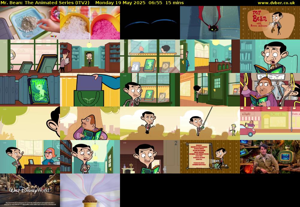 Mr. Bean: The Animated Series (ITV2) Monday 19 May 2025 06:55 - 07:10