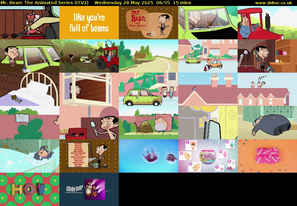Mr. Bean: The Animated Series (ITV2) Wednesday 28 May 2025 06:55 - 07:10