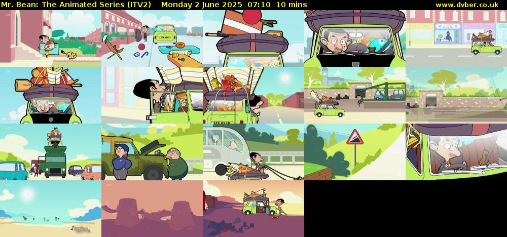 Mr. Bean: The Animated Series (ITV2) Monday 2 June 2025 07:10 - 07:20