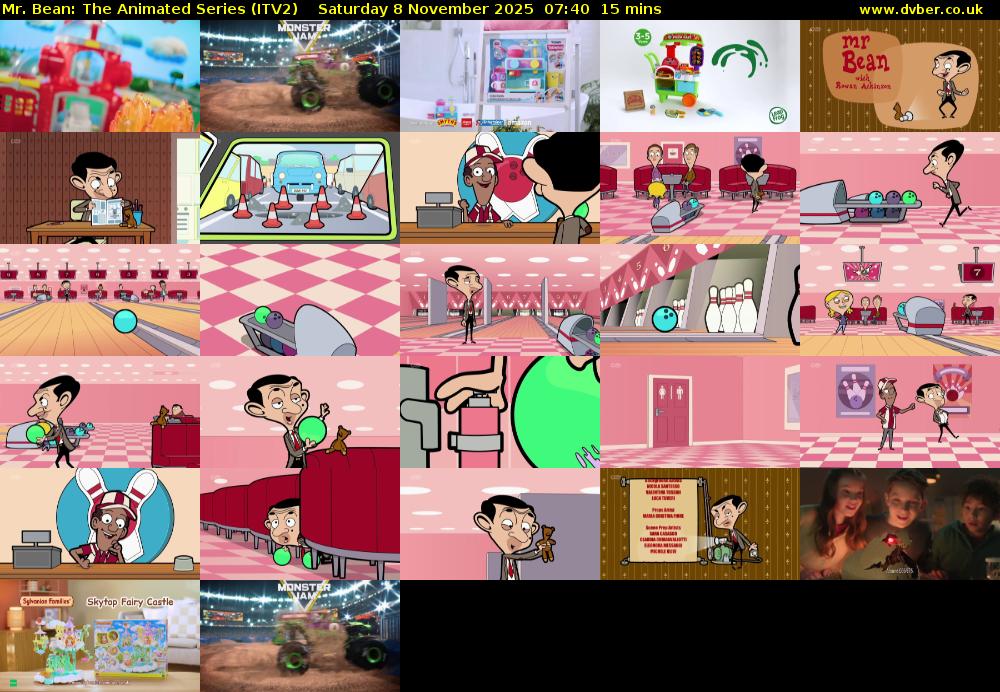 Mr. Bean: The Animated Series (ITV2) Saturday 8 November 2025 07:40 - 07:55
