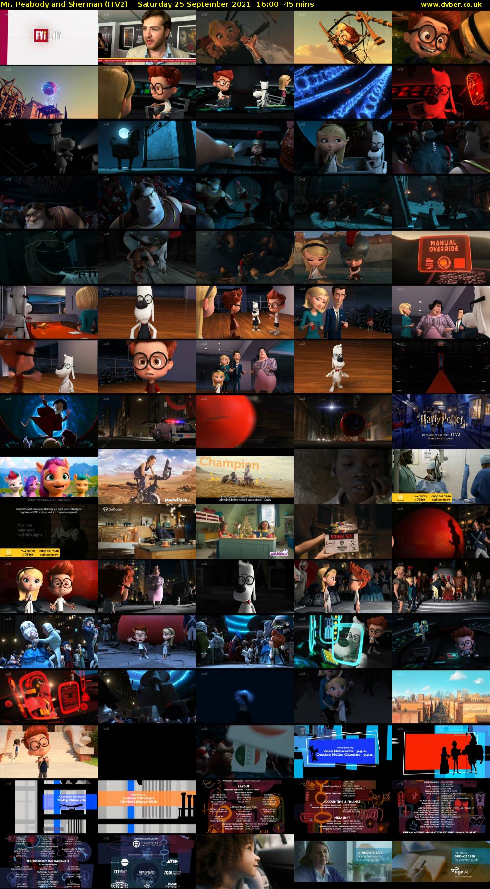 Mr. Peabody and Sherman (ITV2) Saturday 25 September 2021 16:00 - 16:45