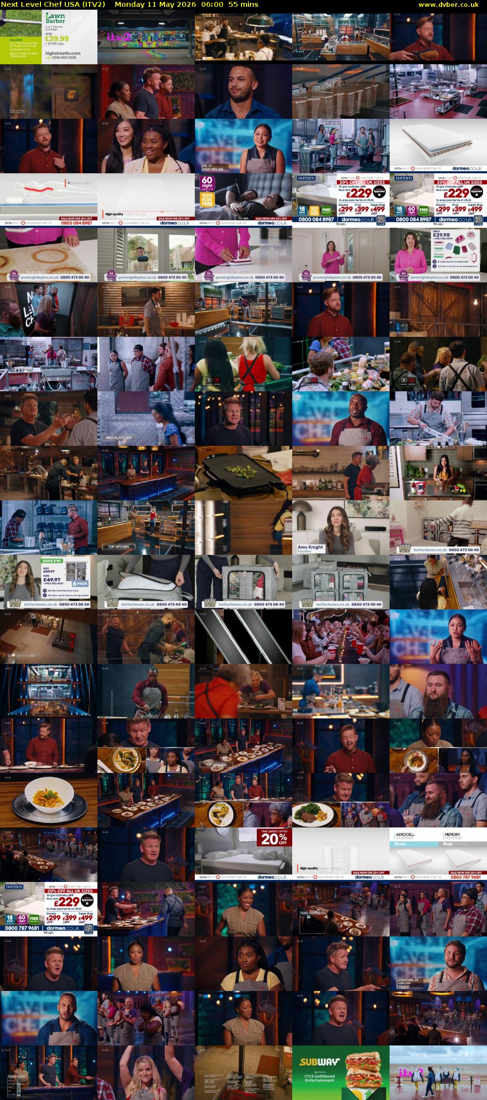Next Level Chef USA (ITV2) Monday 11 May 2026 06:00 - 06:55