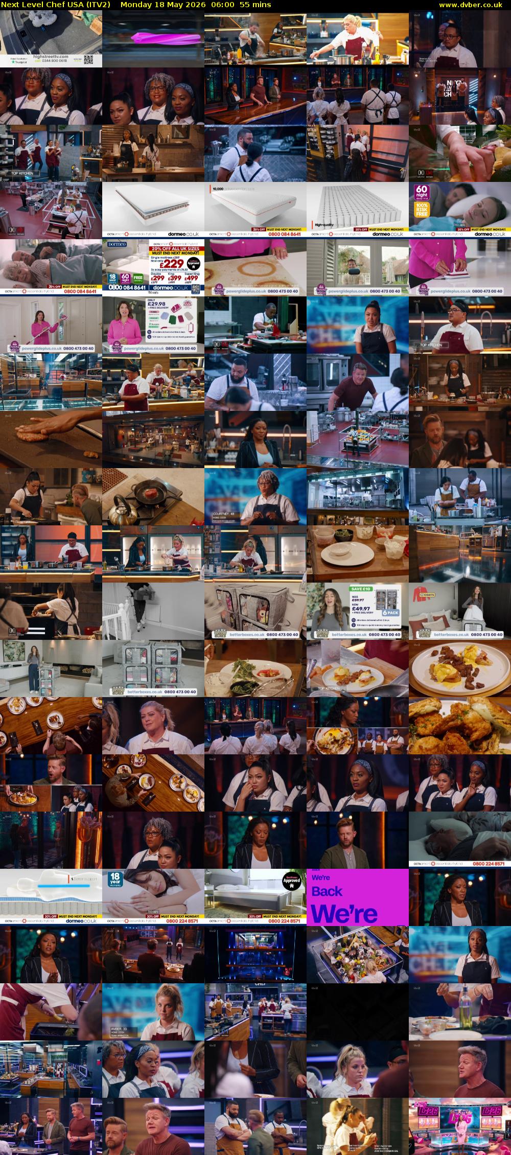 Next Level Chef USA (ITV2) Monday 18 May 2026 06:00 - 06:55