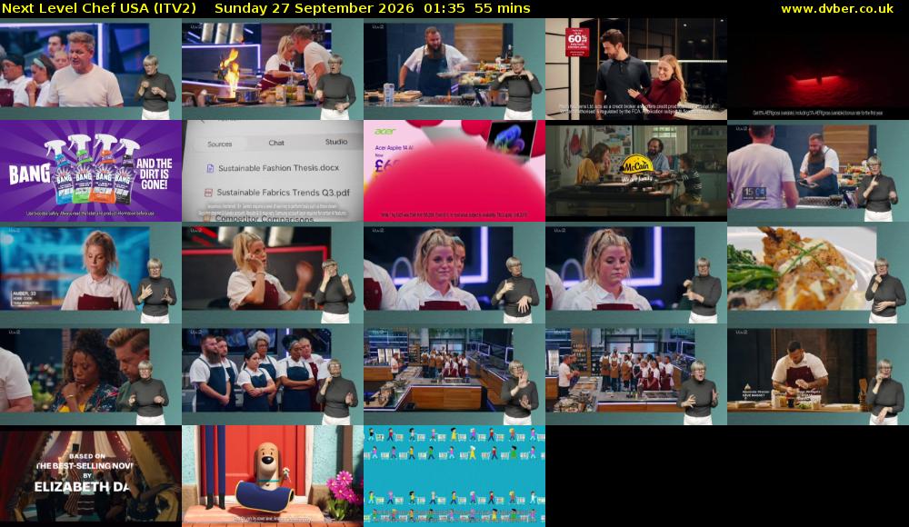 Next Level Chef USA (ITV2) Sunday 27 September 2026 01:35 - 02:30
