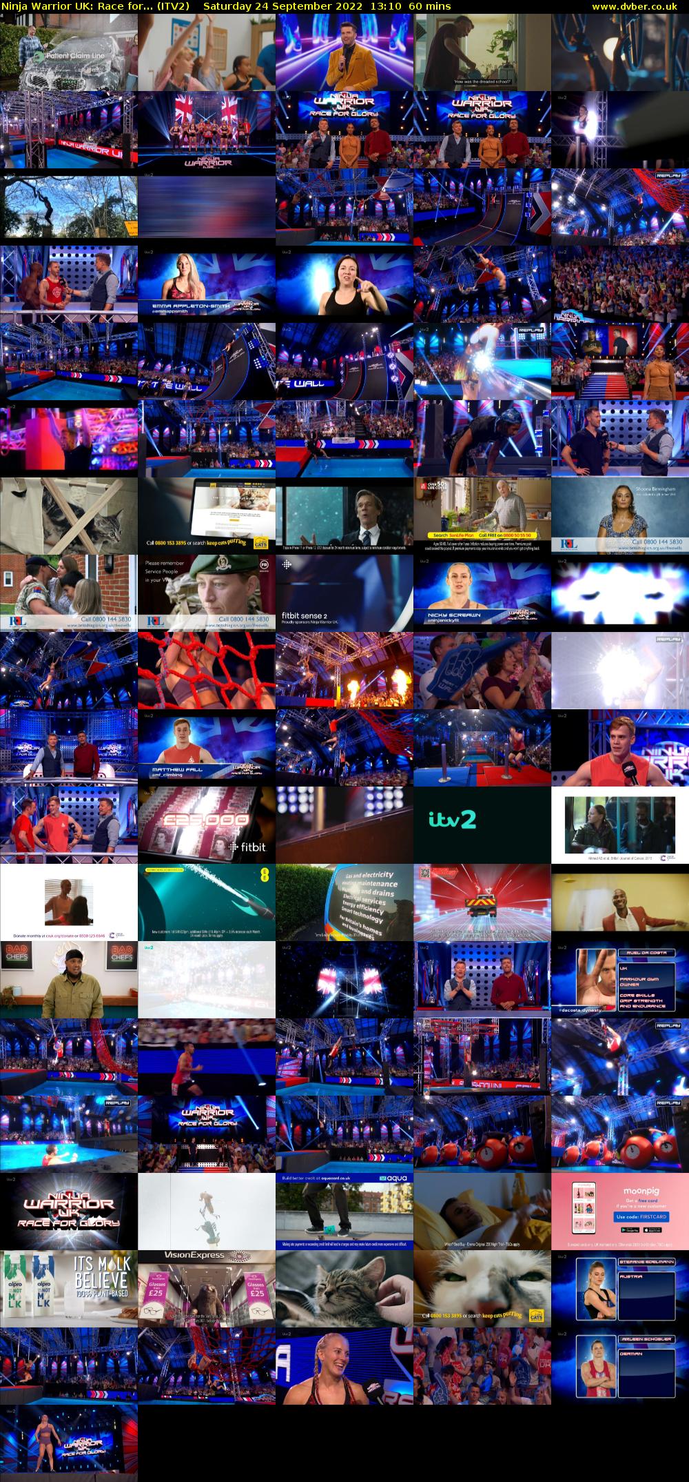 Ninja Warrior UK: Race for... (ITV2) Saturday 24 September 2022 13:10 - 14:10