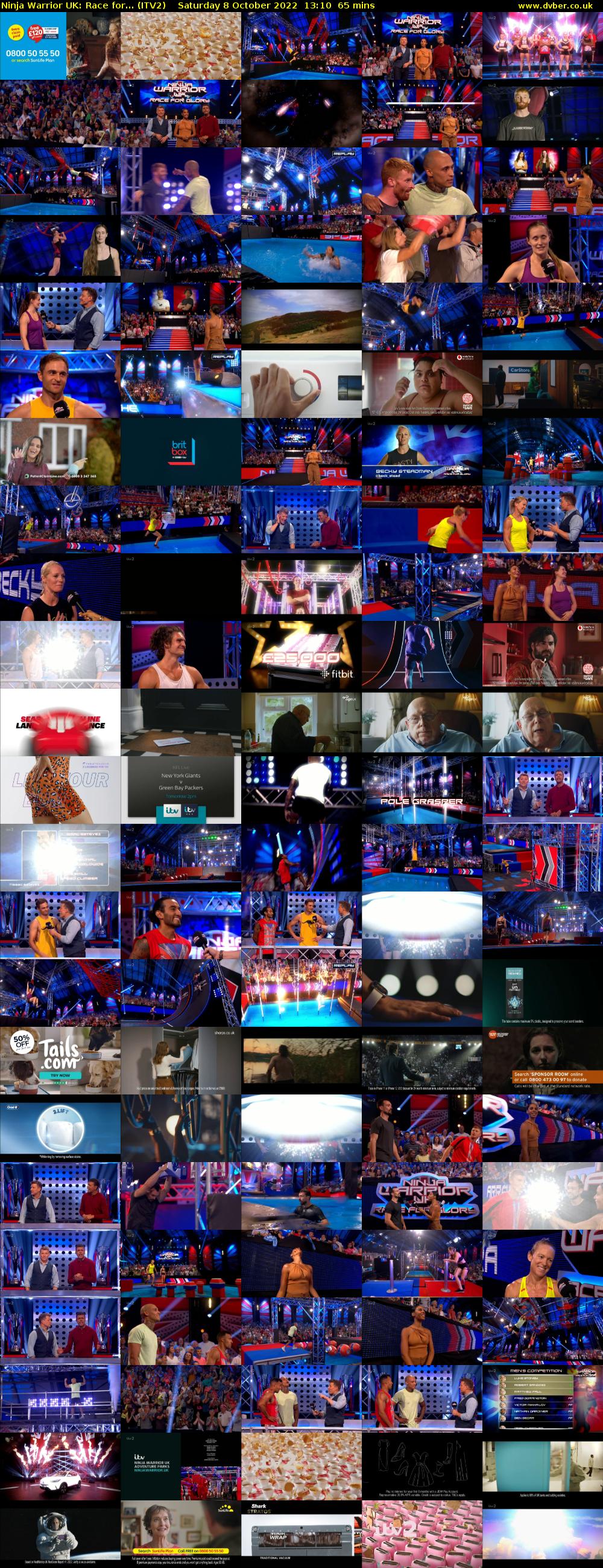 Ninja Warrior UK: Race for... (ITV2) Saturday 8 October 2022 13:10 - 14:15