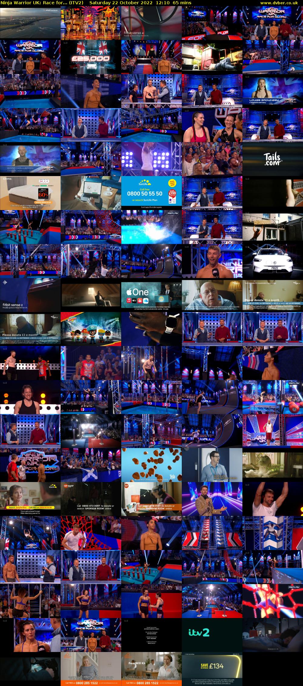 Ninja Warrior UK: Race for... (ITV2) Saturday 22 October 2022 12:10 - 13:15