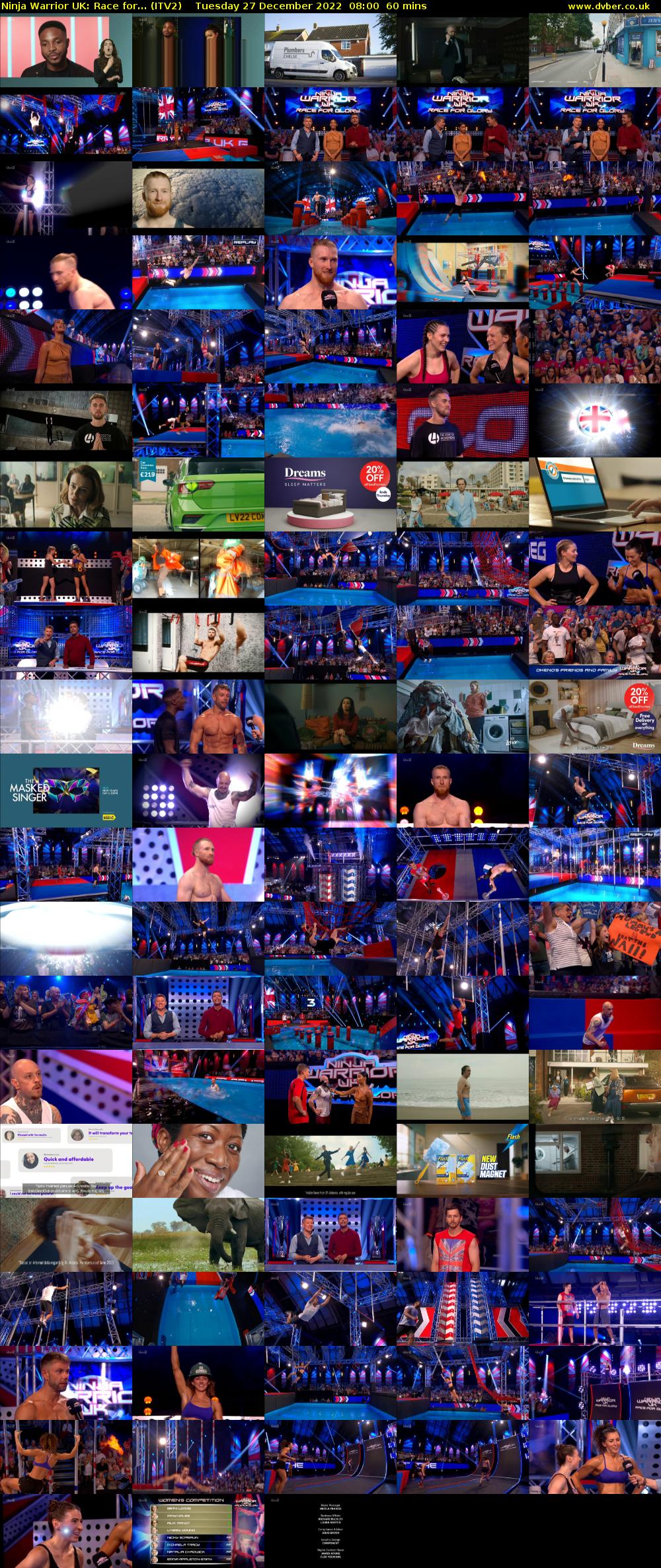 Ninja Warrior UK: Race for... (ITV2) Tuesday 27 December 2022 08:00 - 09:00