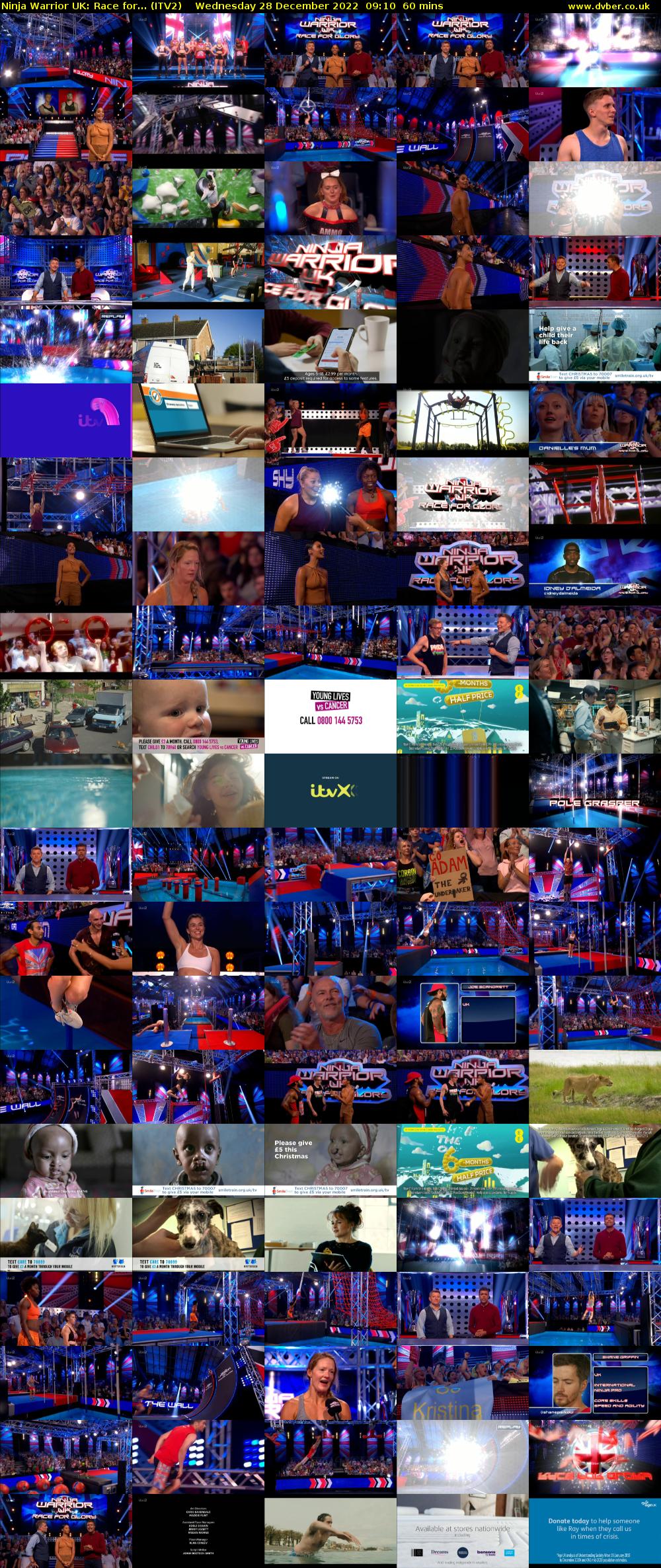 Ninja Warrior UK: Race for... (ITV2) Wednesday 28 December 2022 09:10 - 10:10