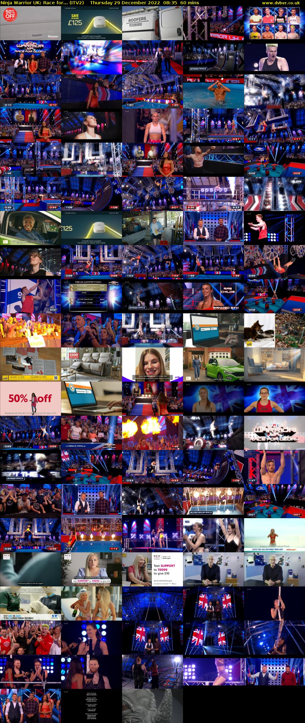 Ninja Warrior UK: Race for... (ITV2) Thursday 29 December 2022 08:35 - 09:35