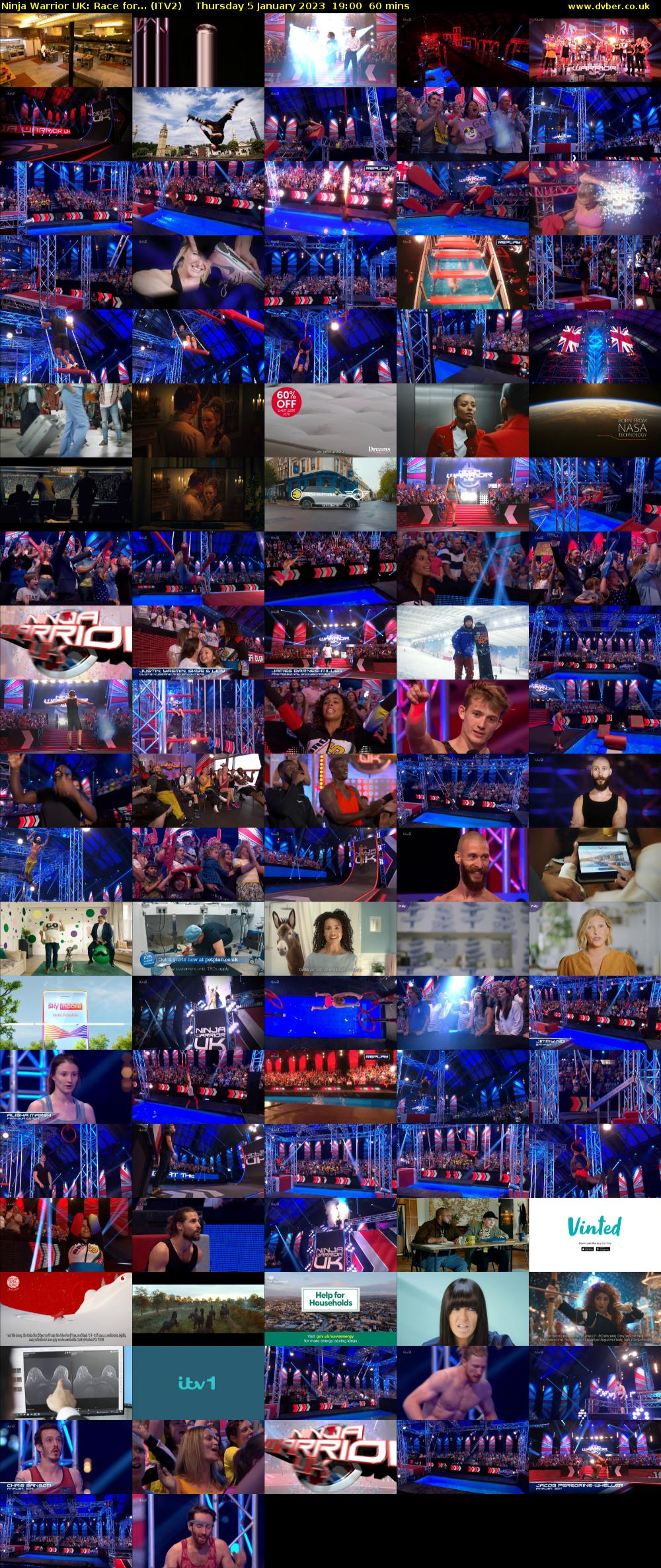 Ninja Warrior UK: Race for... (ITV2) Thursday 5 January 2023 19:00 - 20:00