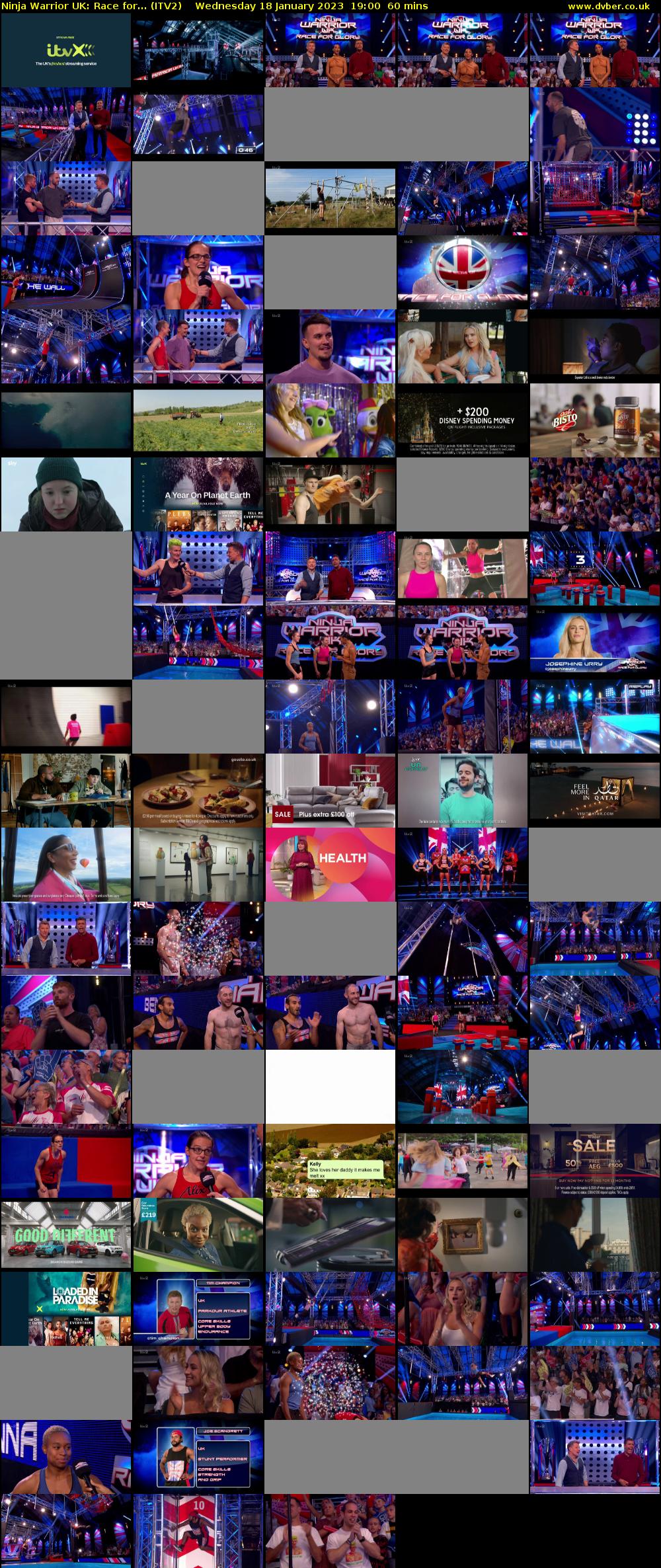 Ninja Warrior UK: Race for... (ITV2) Wednesday 18 January 2023 19:00 - 20:00