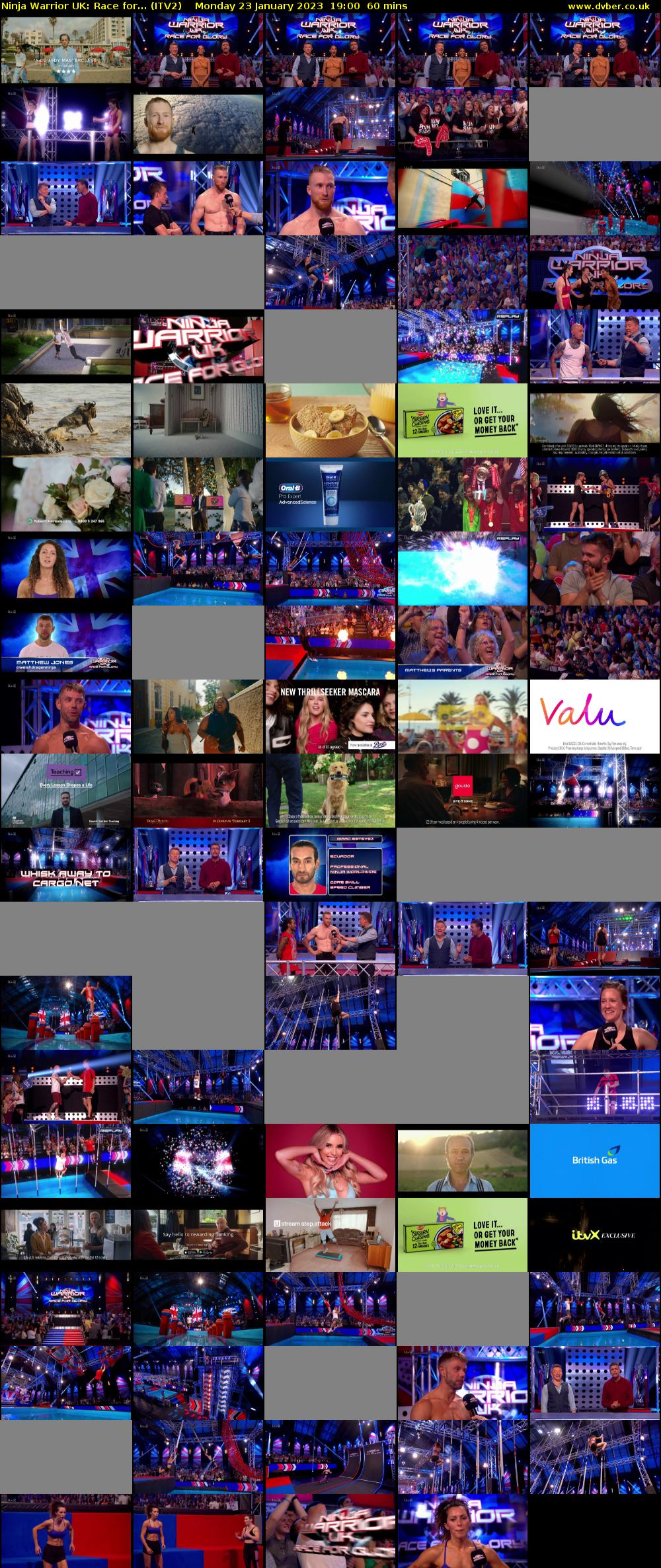 Ninja Warrior UK: Race for... (ITV2) Monday 23 January 2023 19:00 - 20:00