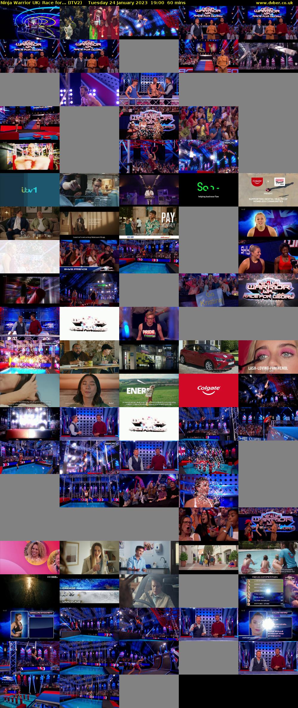 Ninja Warrior UK: Race for... (ITV2) Tuesday 24 January 2023 19:00 - 20:00