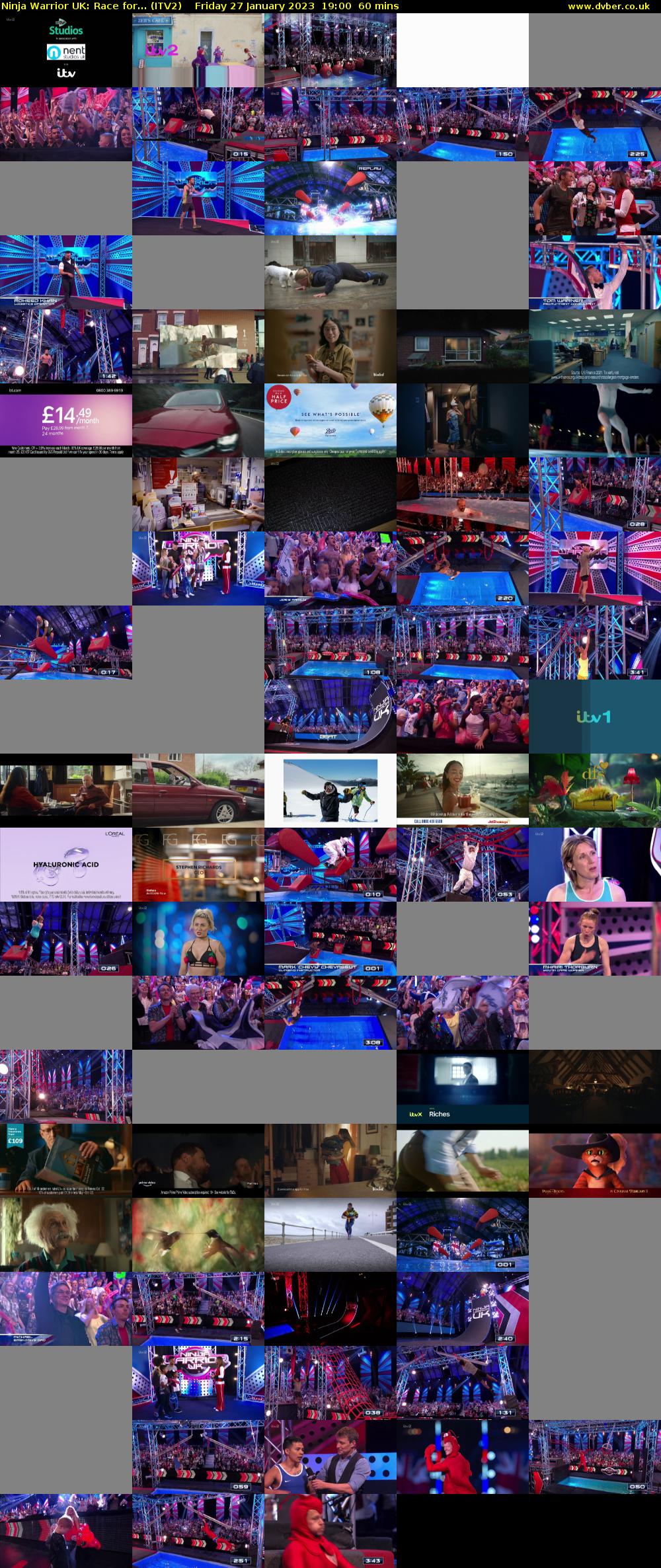 Ninja Warrior UK: Race for... (ITV2) Friday 27 January 2023 19:00 - 20:00