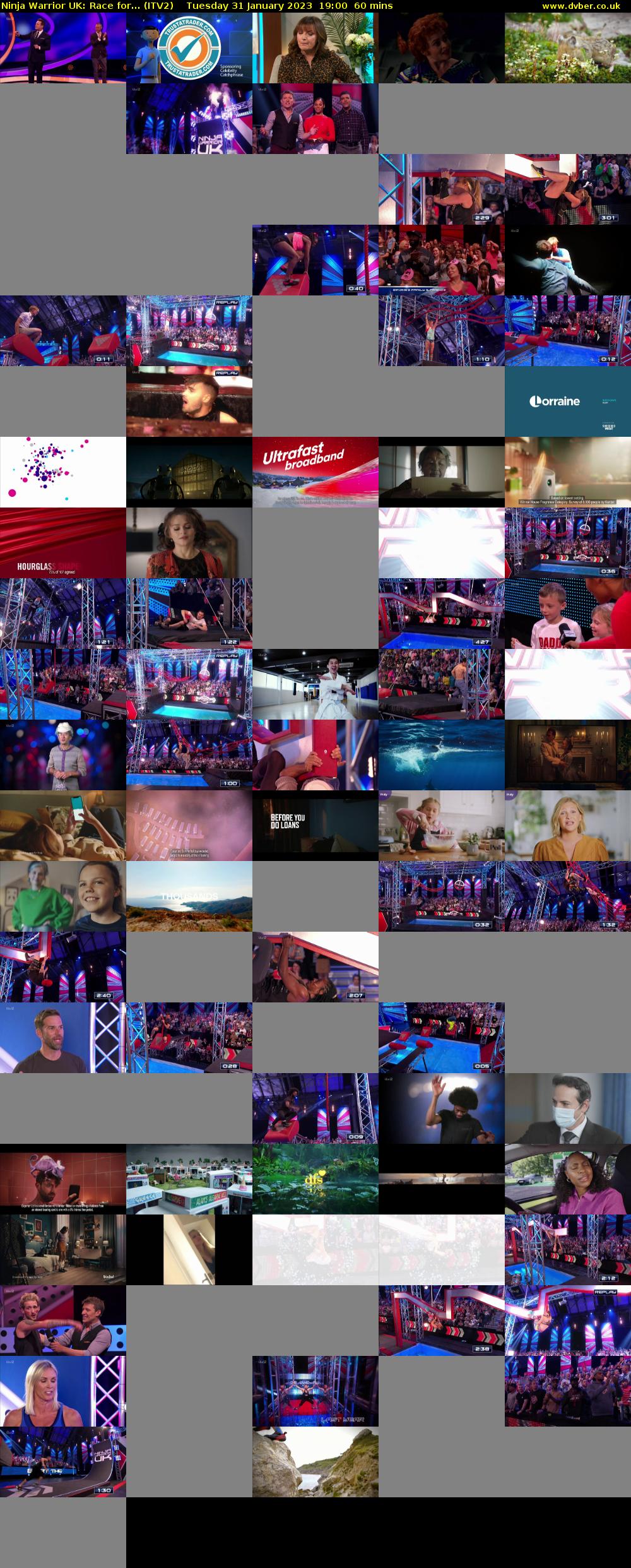 Ninja Warrior UK: Race for... (ITV2) Tuesday 31 January 2023 19:00 - 20:00