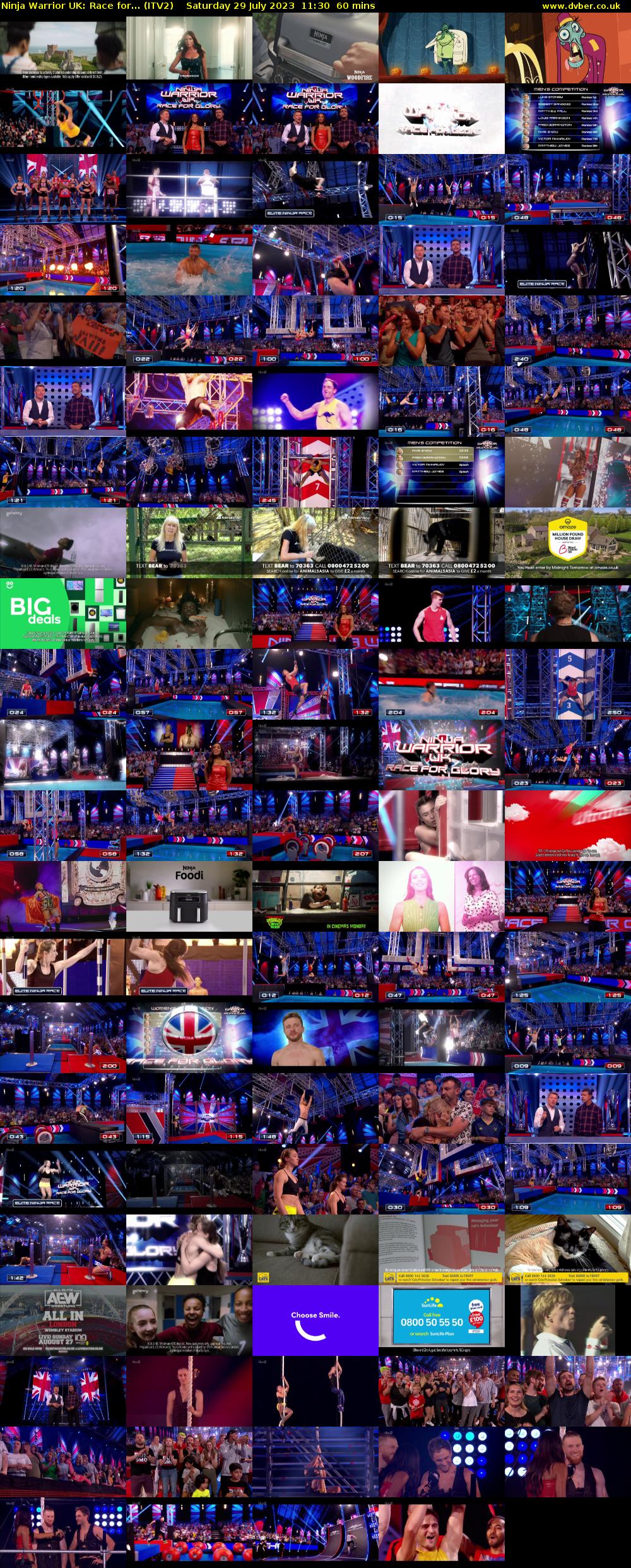 Ninja Warrior UK: Race for... (ITV2) Saturday 29 July 2023 11:30 - 12:30