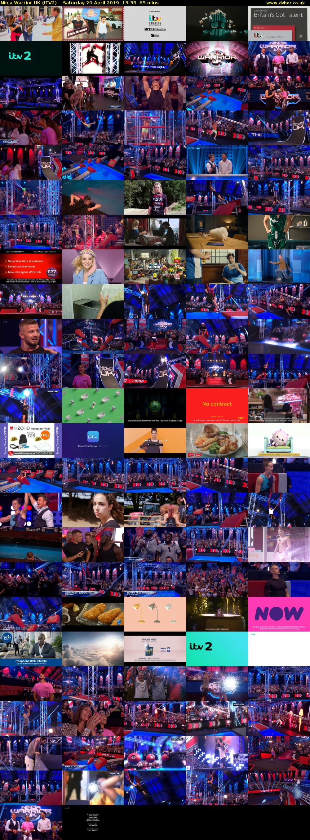 Ninja Warrior UK (ITV2) Saturday 20 April 2019 13:35 - 14:40