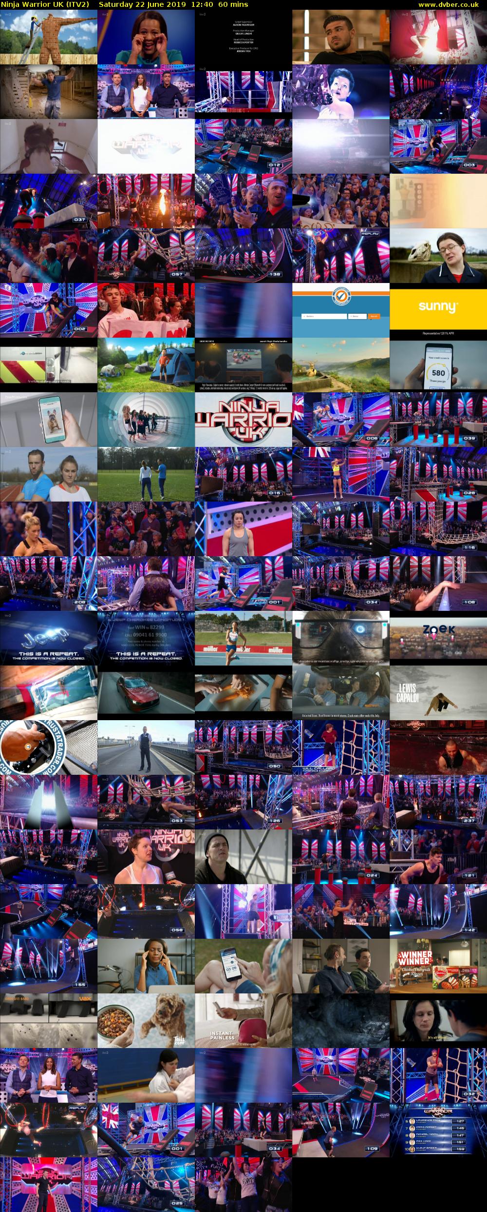 Ninja Warrior UK (ITV2) Saturday 22 June 2019 12:40 - 13:40