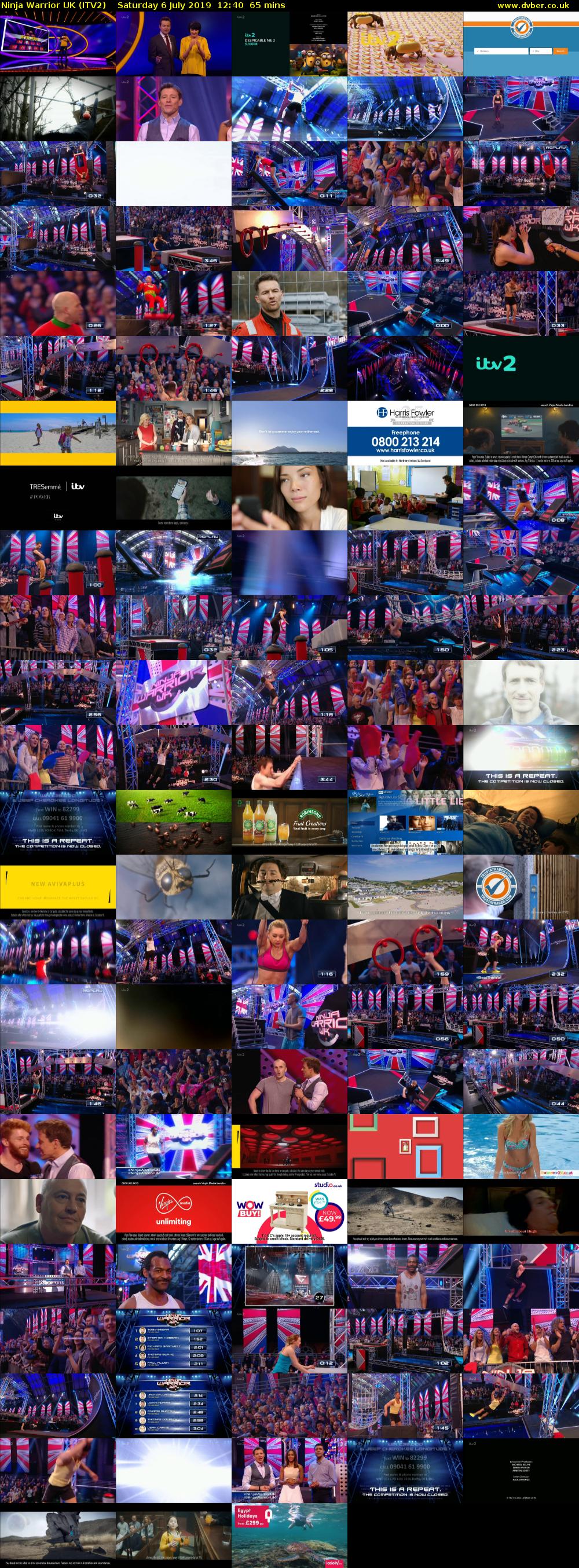 Ninja Warrior UK (ITV2) Saturday 6 July 2019 12:40 - 13:45