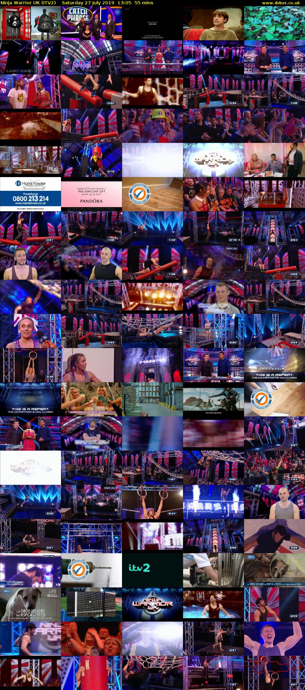Ninja Warrior UK (ITV2) Saturday 27 July 2019 13:05 - 14:00