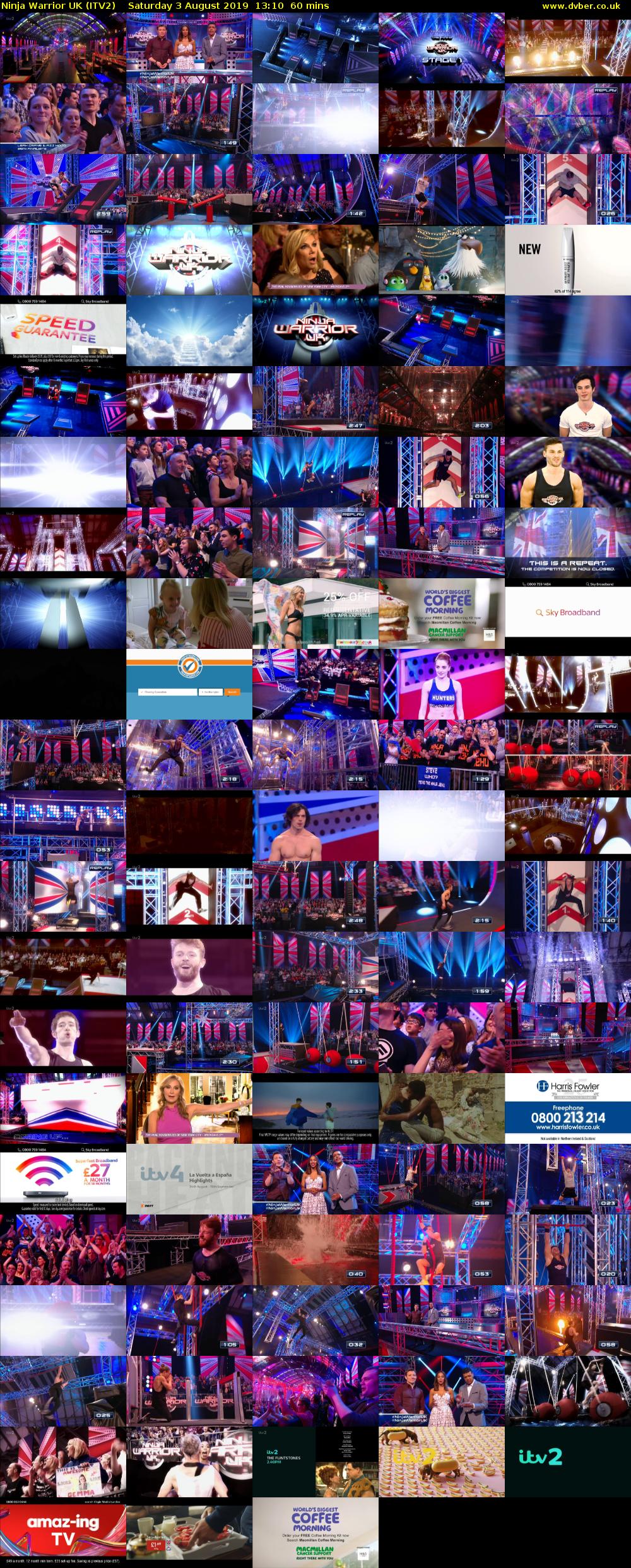 Ninja Warrior UK (ITV2) Saturday 3 August 2019 13:10 - 14:10