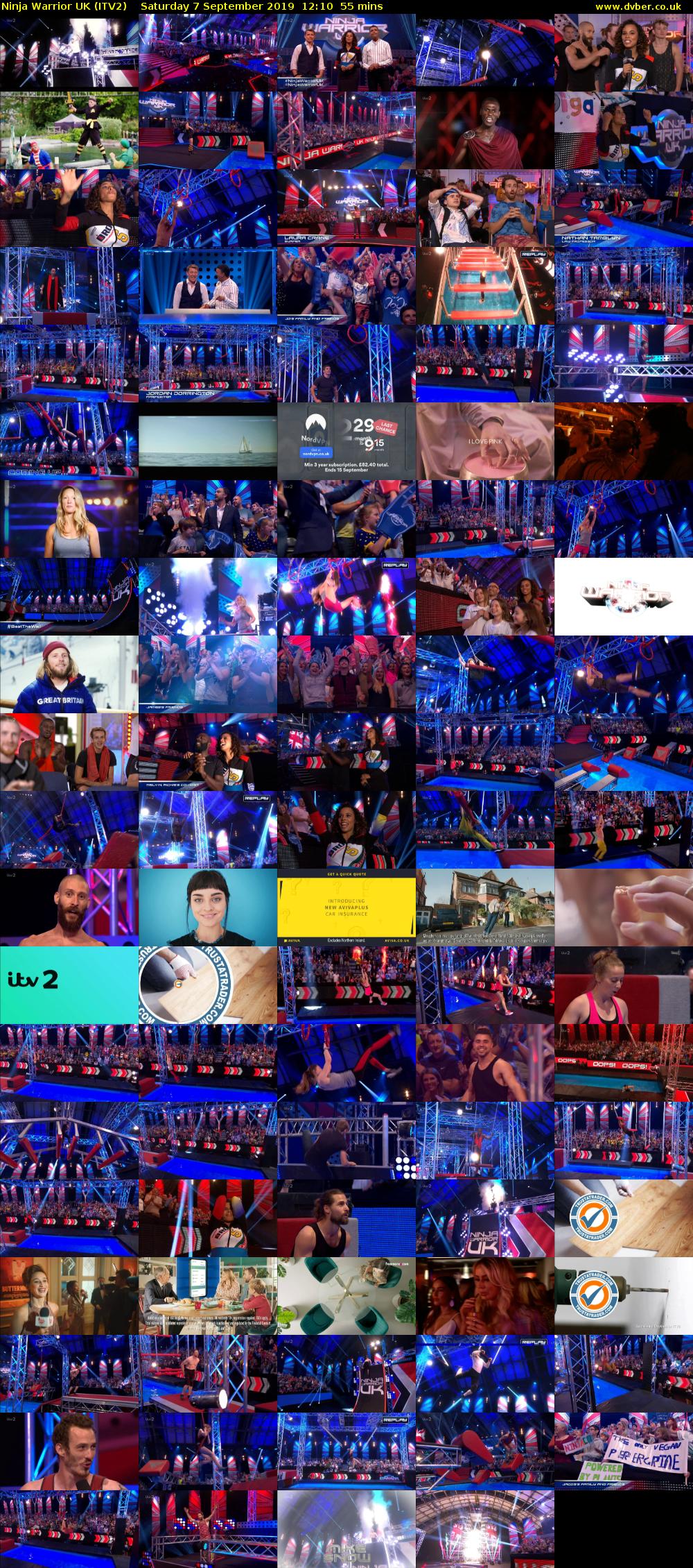 Ninja Warrior UK (ITV2) Saturday 7 September 2019 12:10 - 13:05