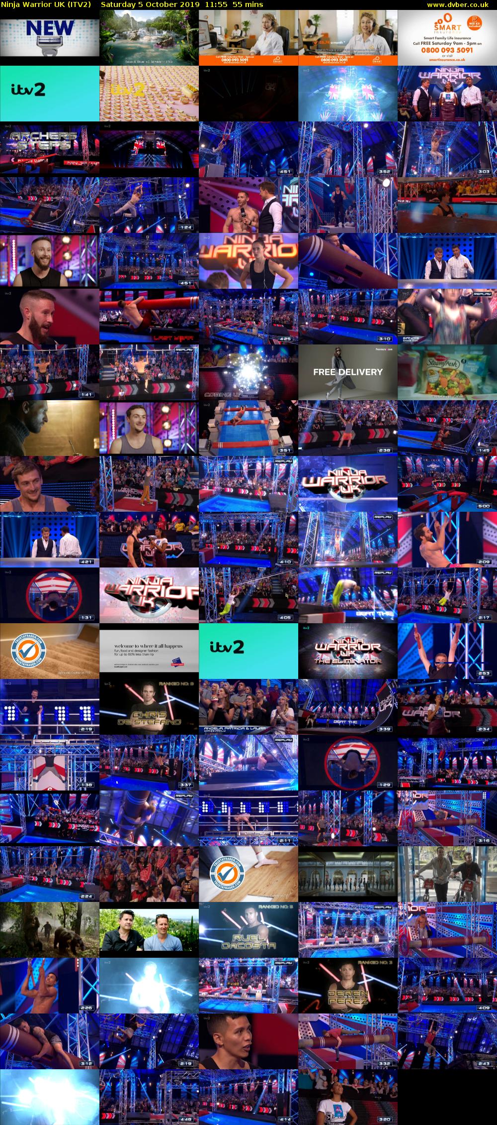Ninja Warrior UK (ITV2) Saturday 5 October 2019 11:55 - 12:50