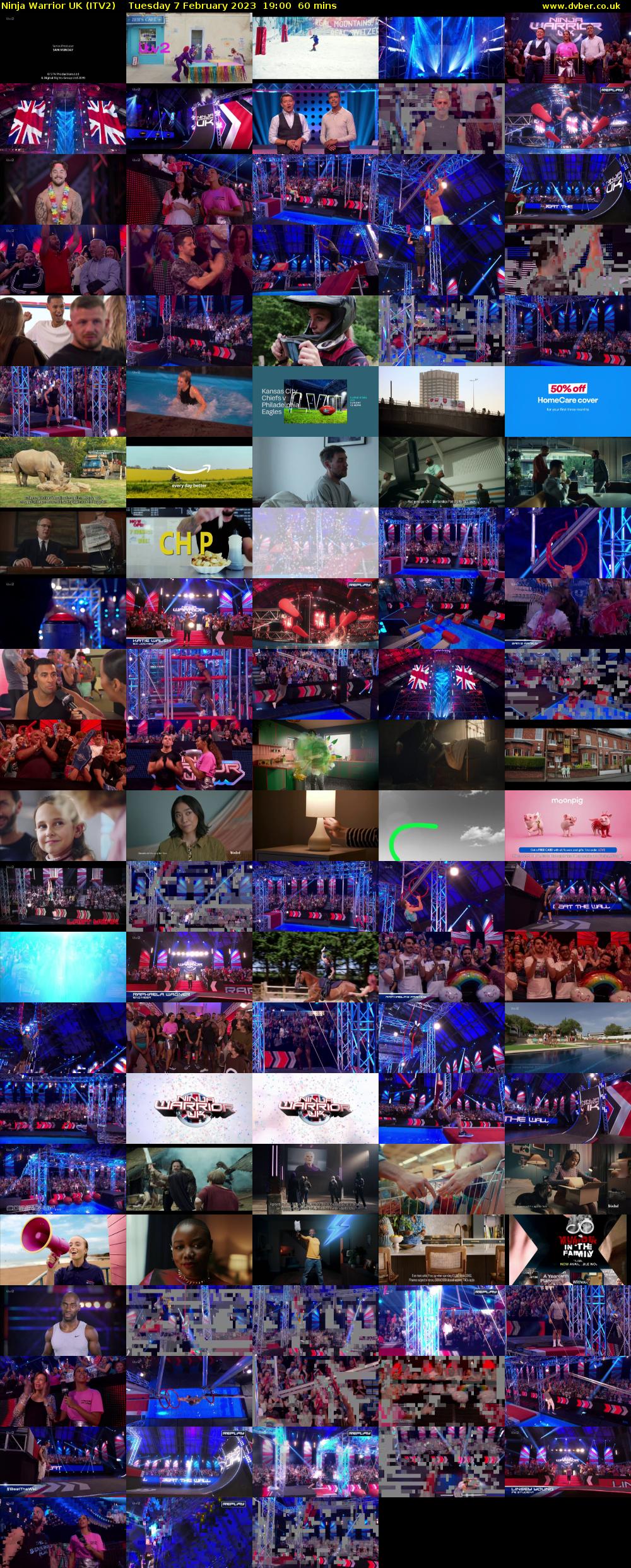 Ninja Warrior UK (ITV2) Tuesday 7 February 2023 19:00 - 20:00