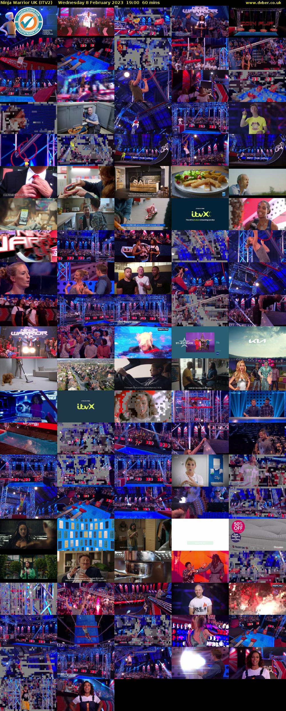Ninja Warrior UK (ITV2) Wednesday 8 February 2023 19:00 - 20:00