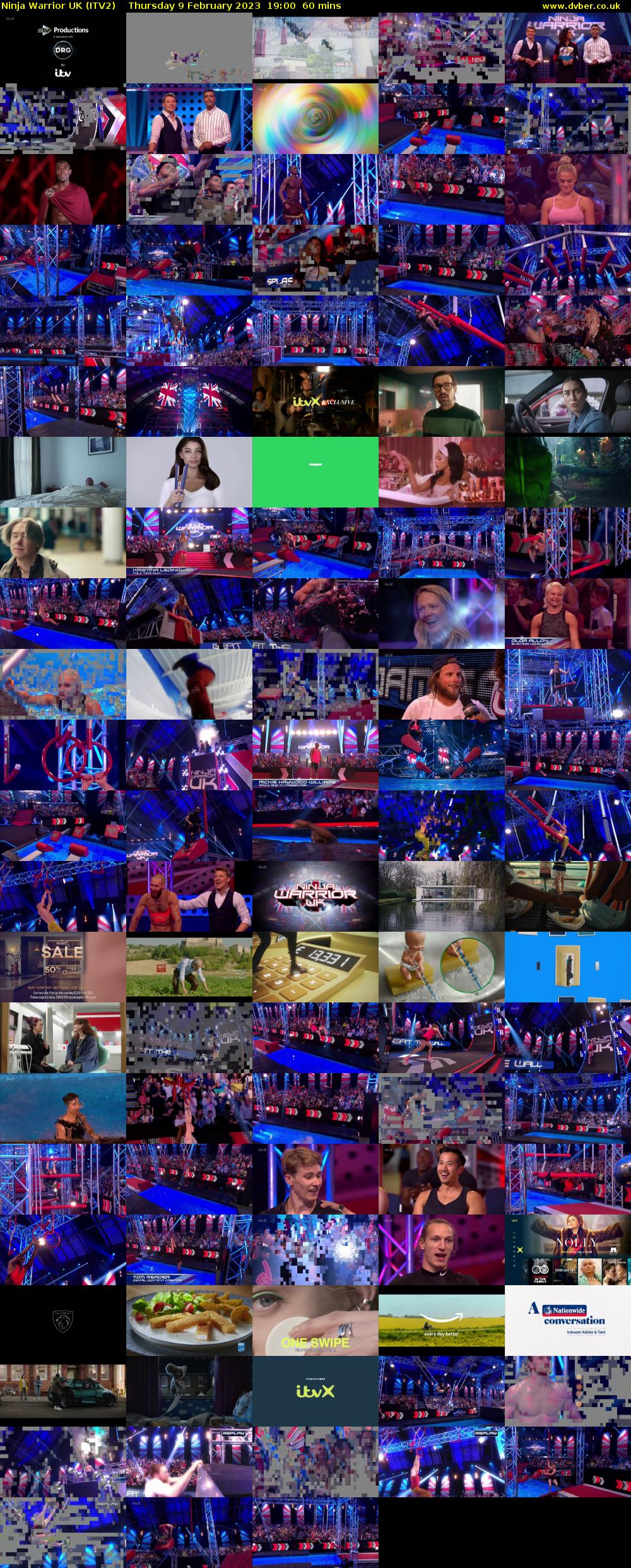 Ninja Warrior UK (ITV2) Thursday 9 February 2023 19:00 - 20:00