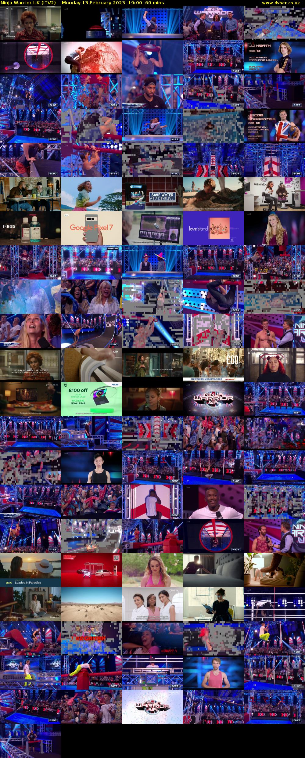 Ninja Warrior UK (ITV2) Monday 13 February 2023 19:00 - 20:00
