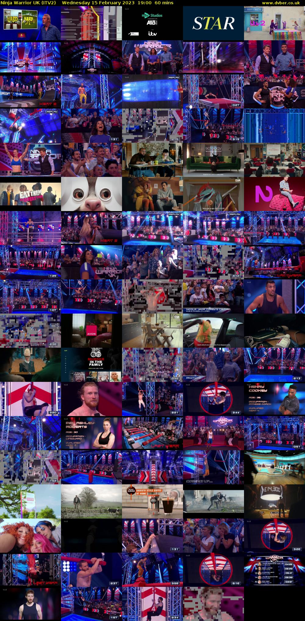 Ninja Warrior UK (ITV2) Wednesday 15 February 2023 19:00 - 20:00