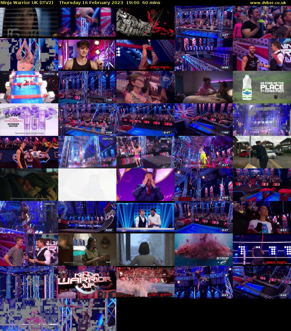 Ninja Warrior UK (ITV2) Thursday 16 February 2023 19:00 - 20:00