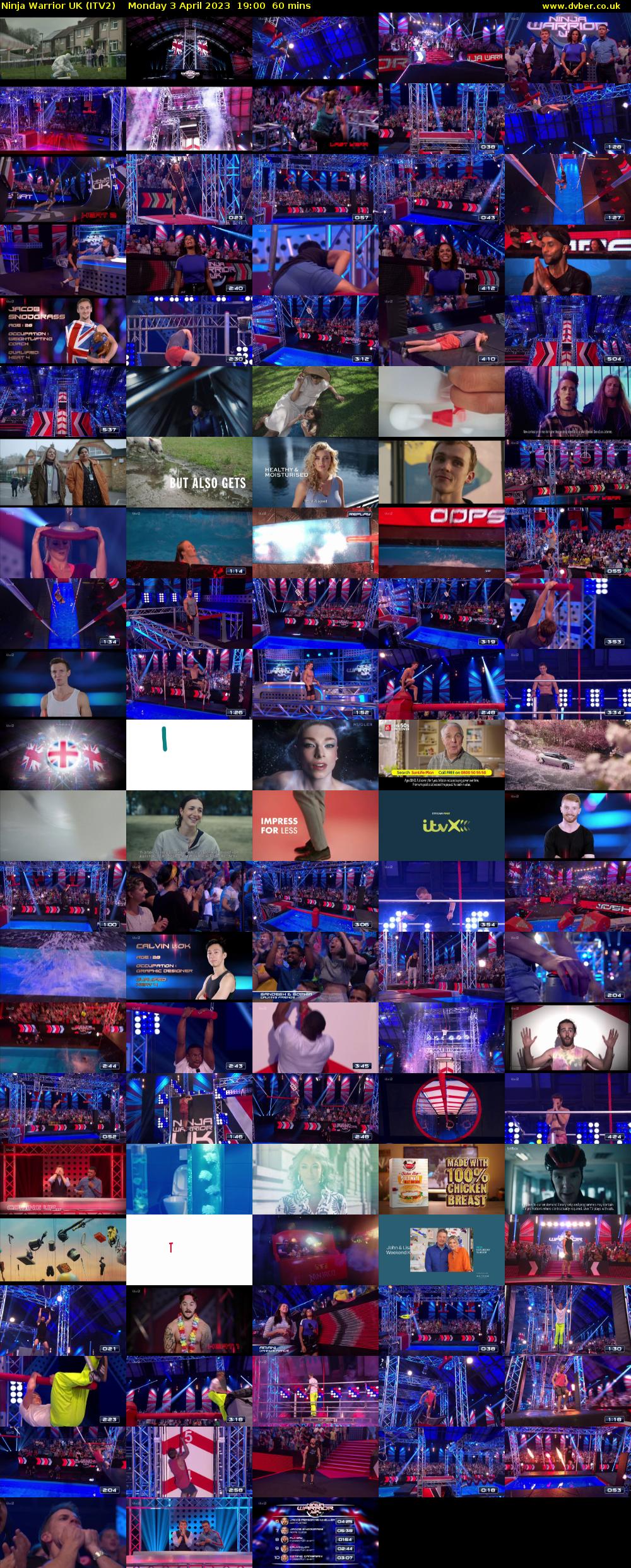 Ninja Warrior UK (ITV2) Monday 3 April 2023 19:00 - 20:00