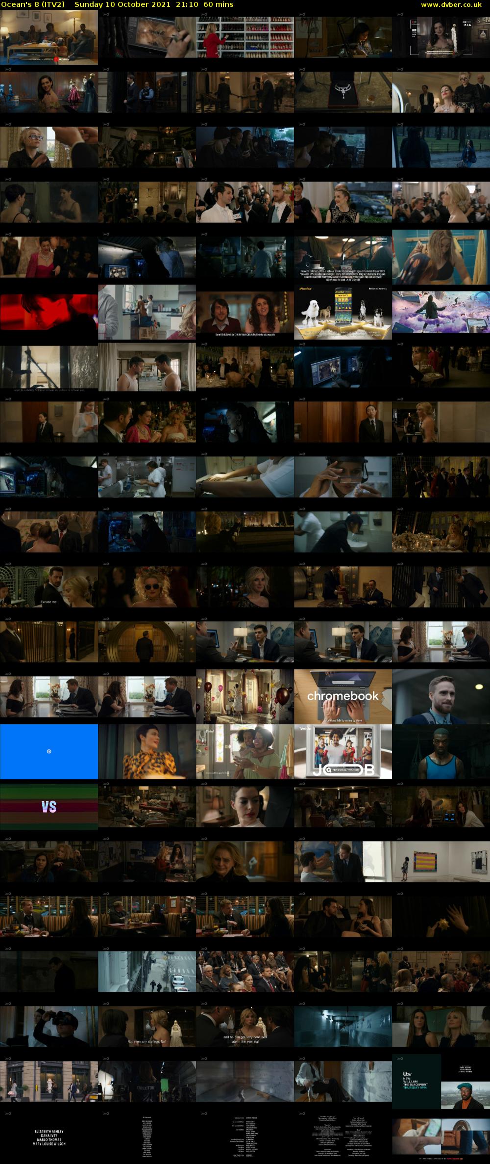 Ocean's 8 (ITV2) Sunday 10 October 2021 21:10 - 22:10