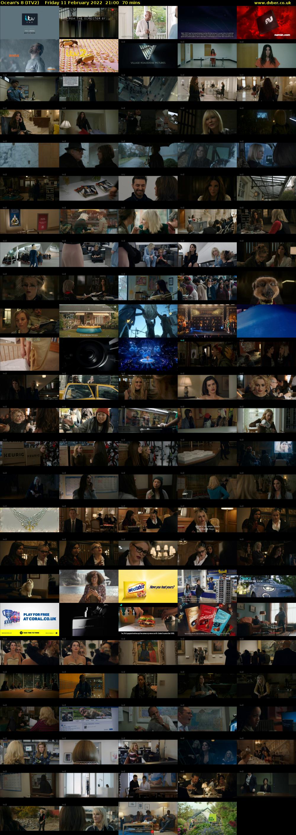 Ocean's 8 (ITV2) Friday 11 February 2022 21:00 - 22:10