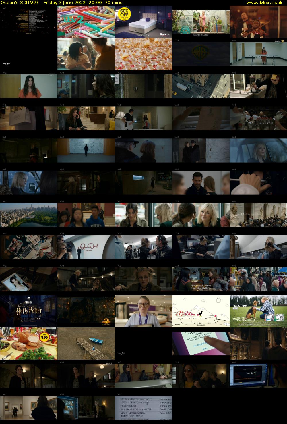 Ocean's 8 (ITV2) Friday 3 June 2022 20:00 - 21:10